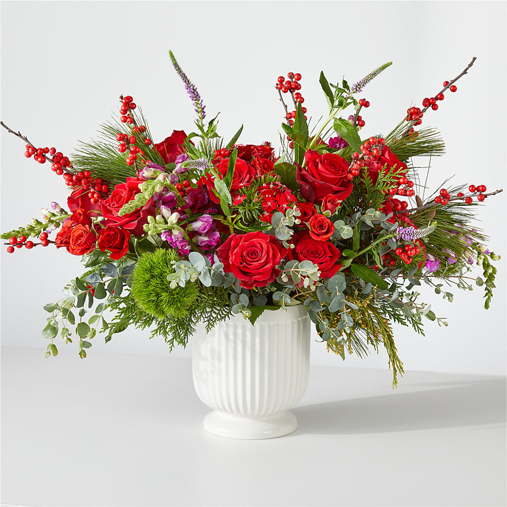 Big Red Bow Bouquet – Flower Perez Llc, Allentown PA