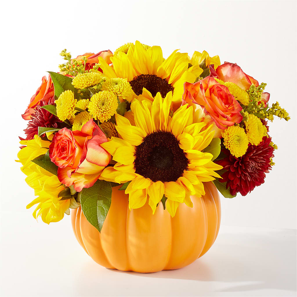 Golden Gourd Pumpkin Bouquet – Flower Perez Llc, Allentown PA