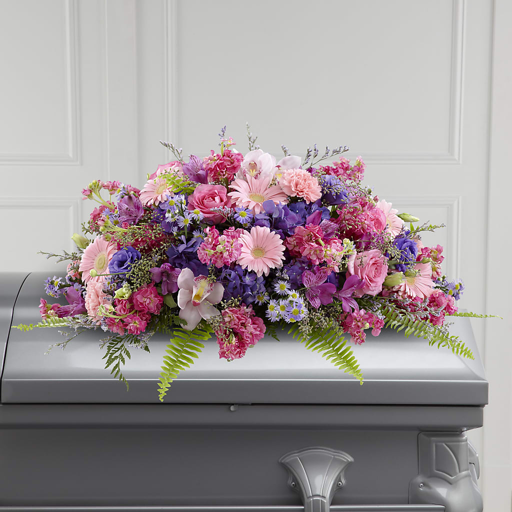 Glorious Garden Casket Spray – Flower Perez Llc, Allentown PA