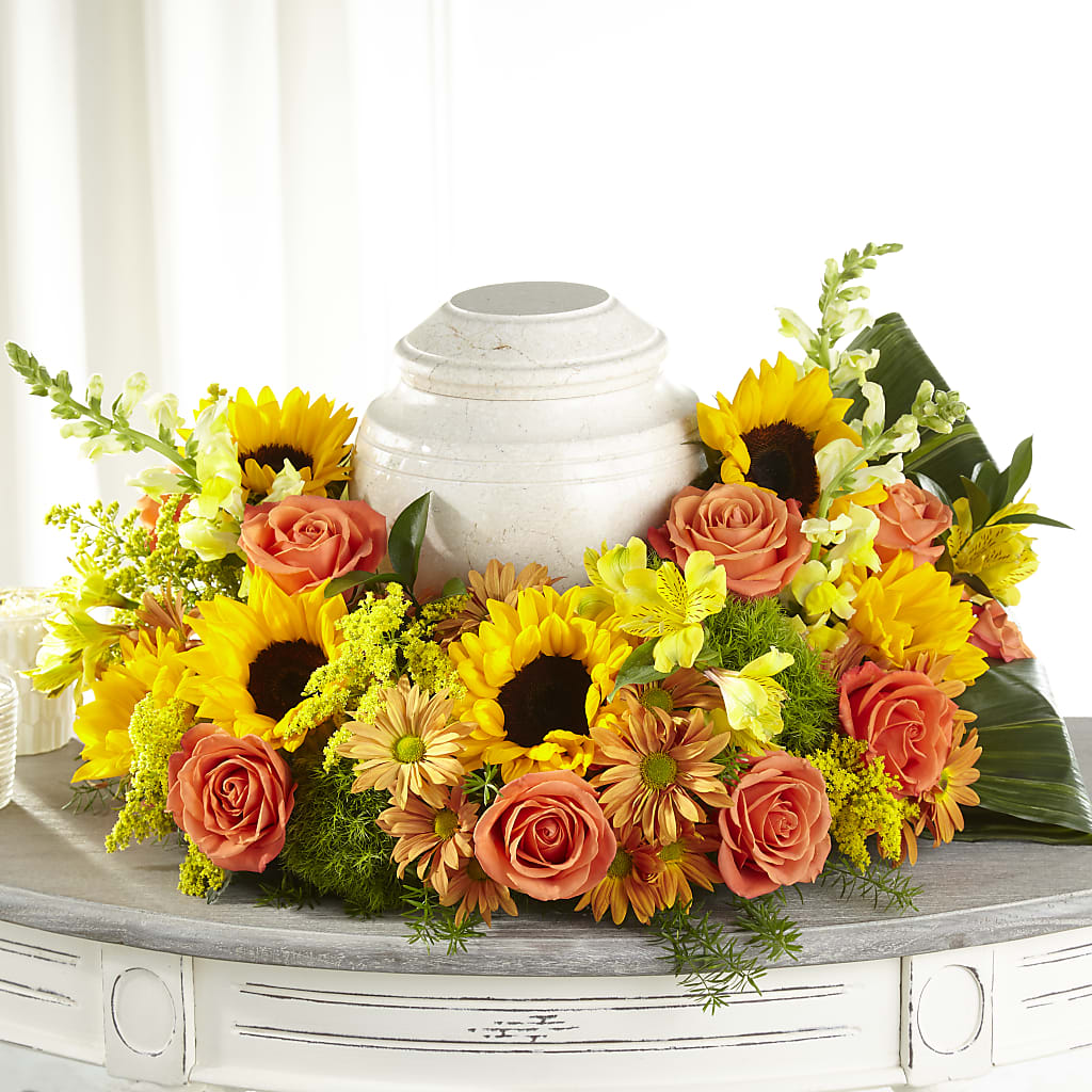 Faithful Sunflower Cremation Adornment – Flower Perez Llc, Allentown PA