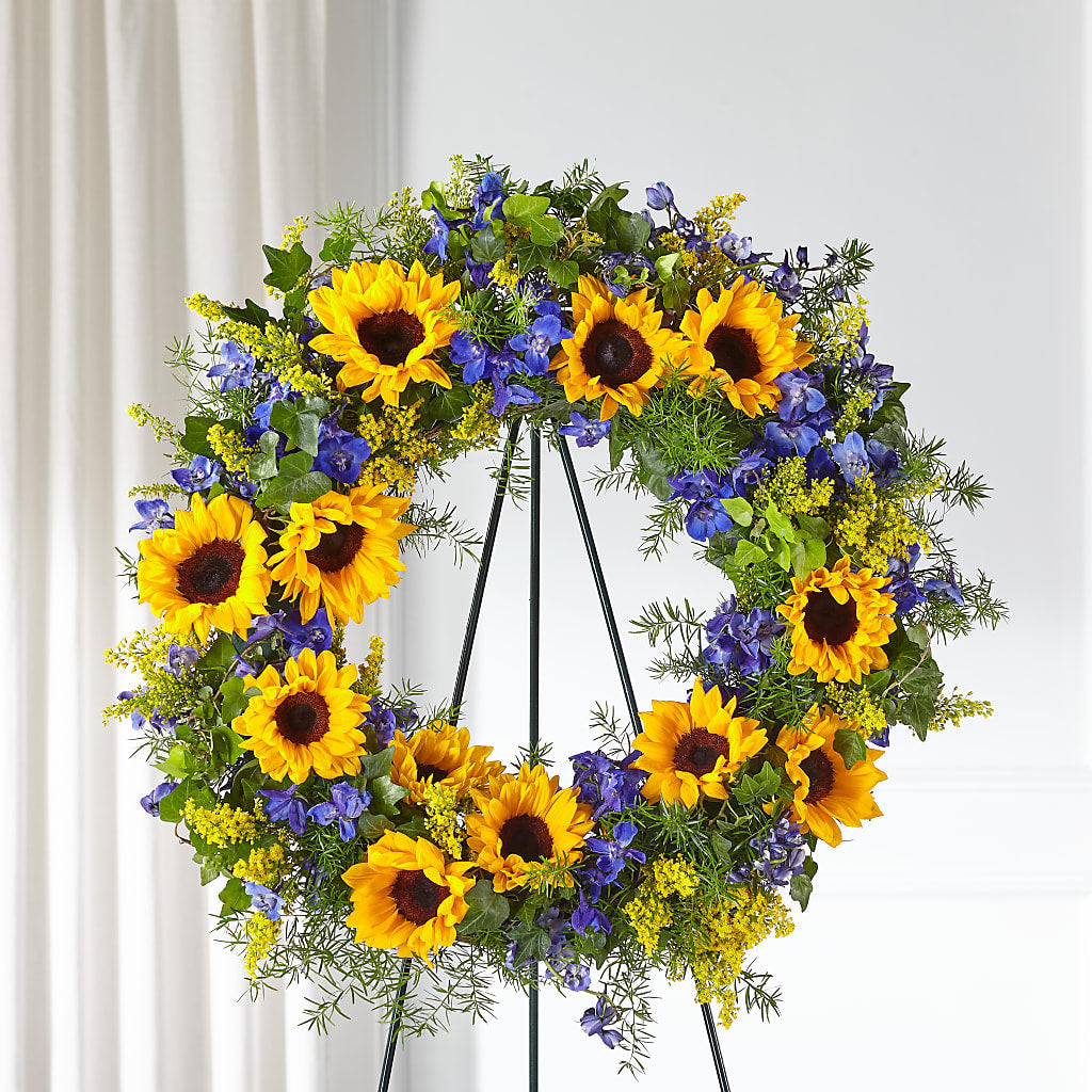 Bright Rays Wreath – Flower Perez Llc, Allentown PA