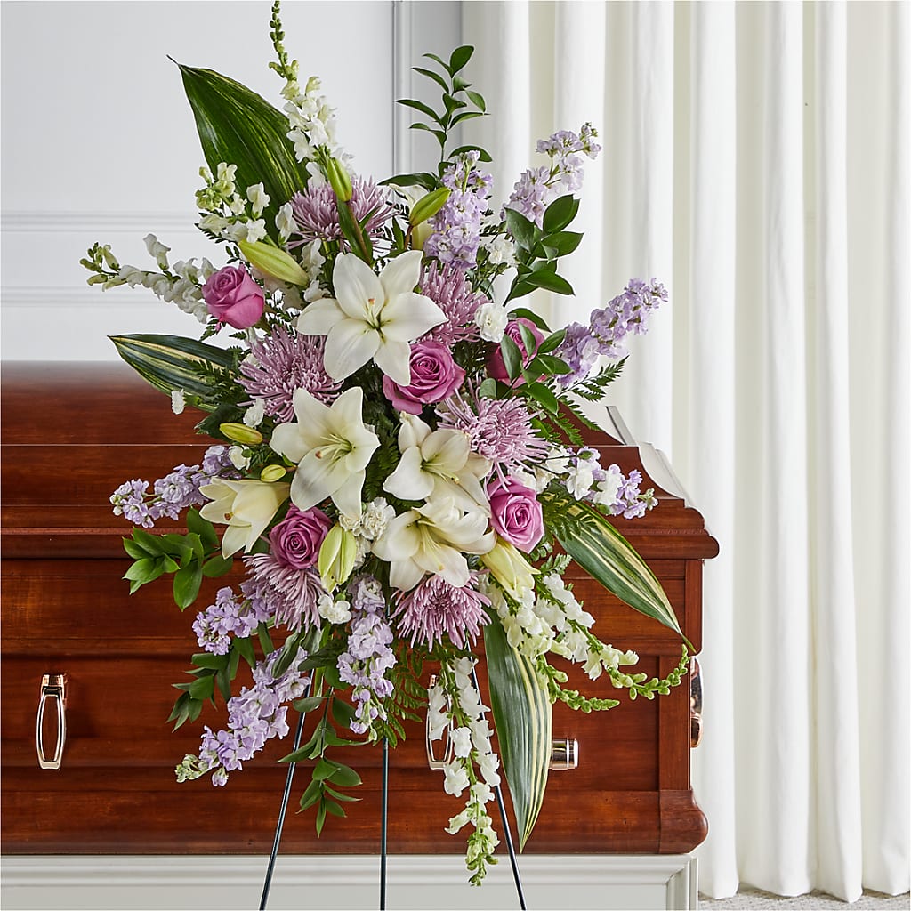 Grateful Hearts Standing Spray – Flower Perez Llc, Allentown PA