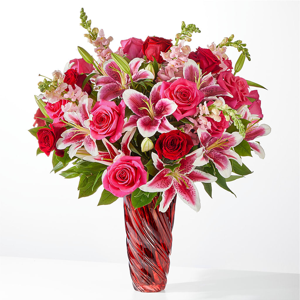 Always You Bouquet with Luxe Swirl Vase – Flower Perez Llc, Allentown PA