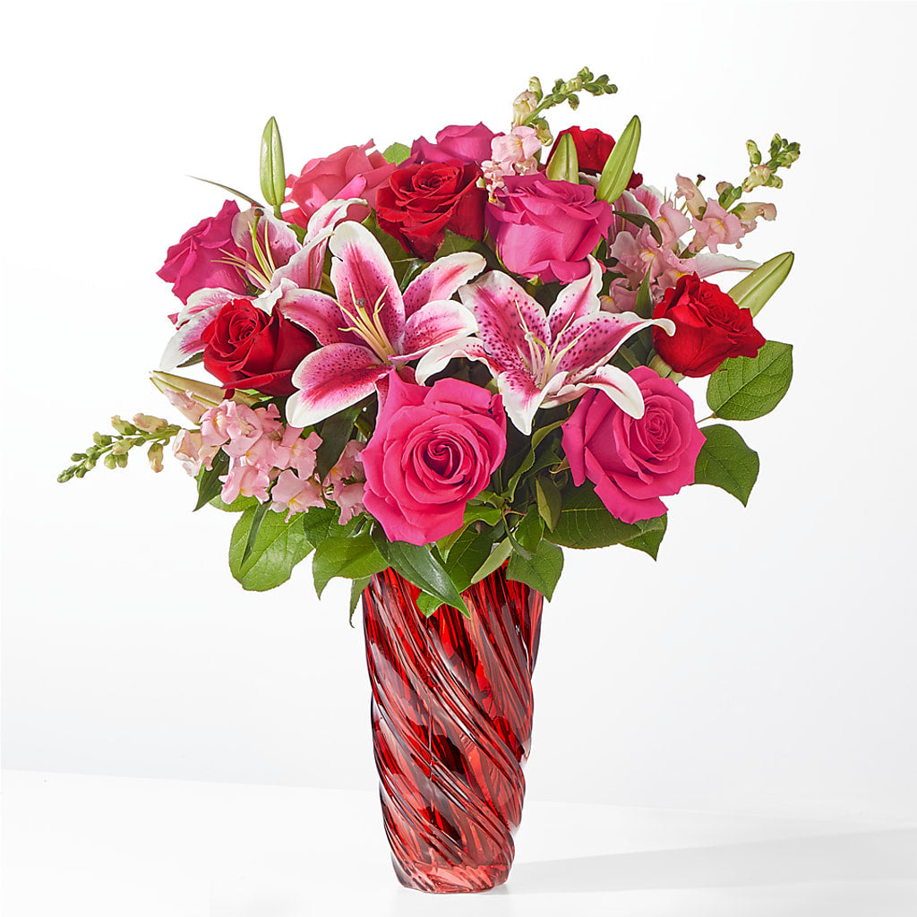 Always You Bouquet with Luxe Swirl Vase – Flower Perez Llc, Allentown PA