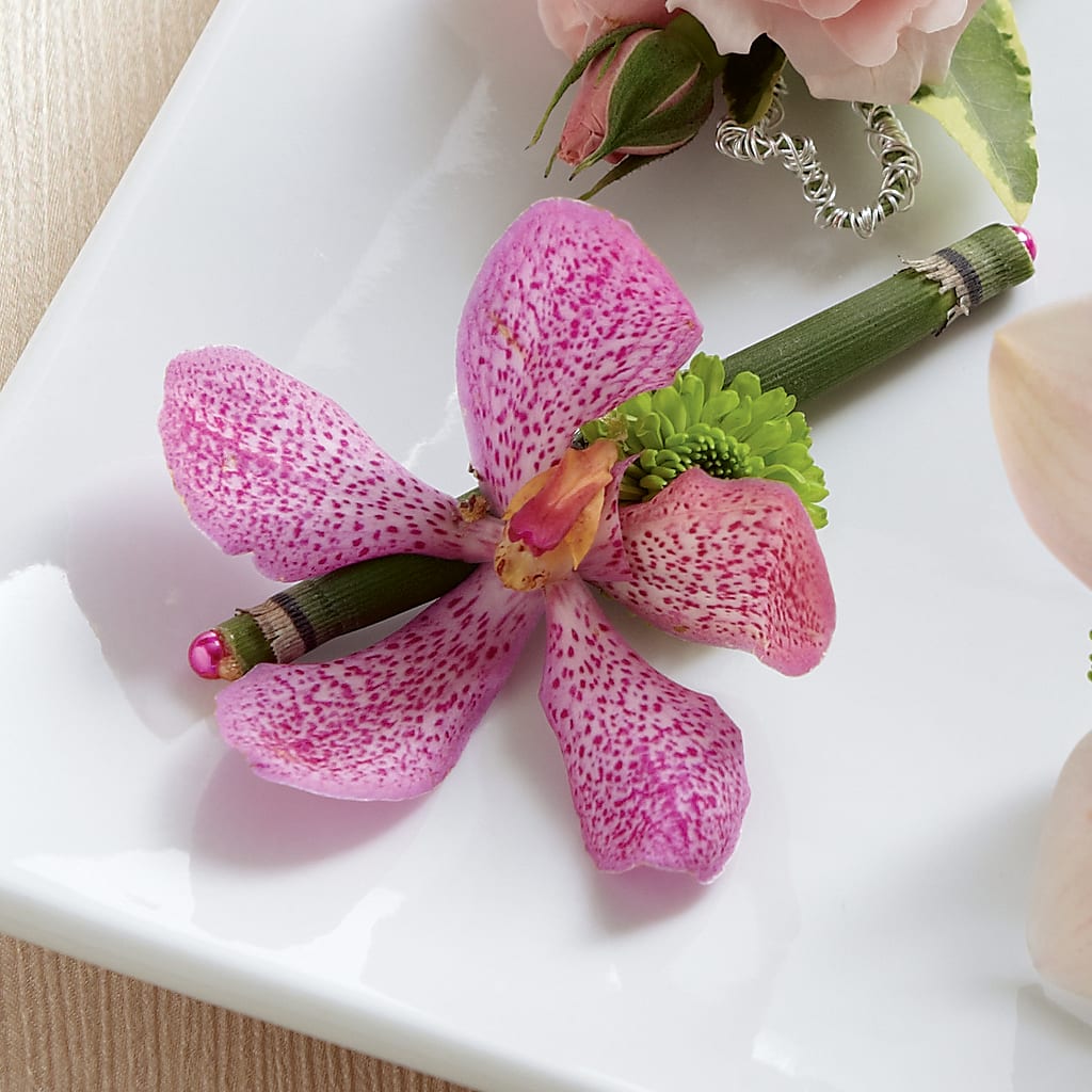 Pink Mokara Boutonniere – Flower Perez Llc, Allentown PA