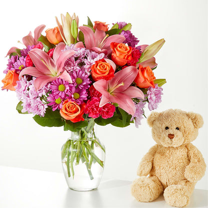 One and Only Bouquet and Bear Bundle –  Flower Perez Llc, Allentown PA