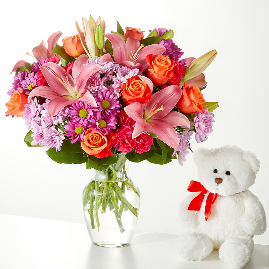 One and Only Bouquet and Bear Bundle –  Flower Perez Llc, Allentown PA