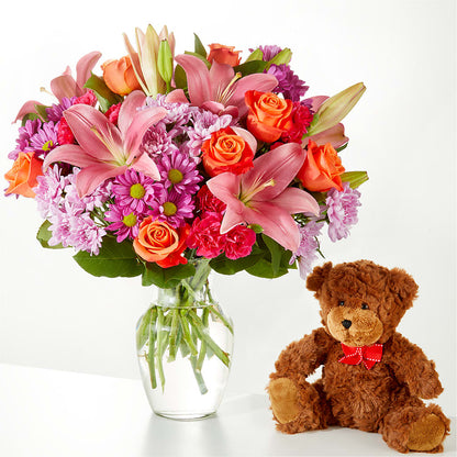 One and Only Bouquet and Bear Bundle –  Flower Perez Llc, Allentown PA