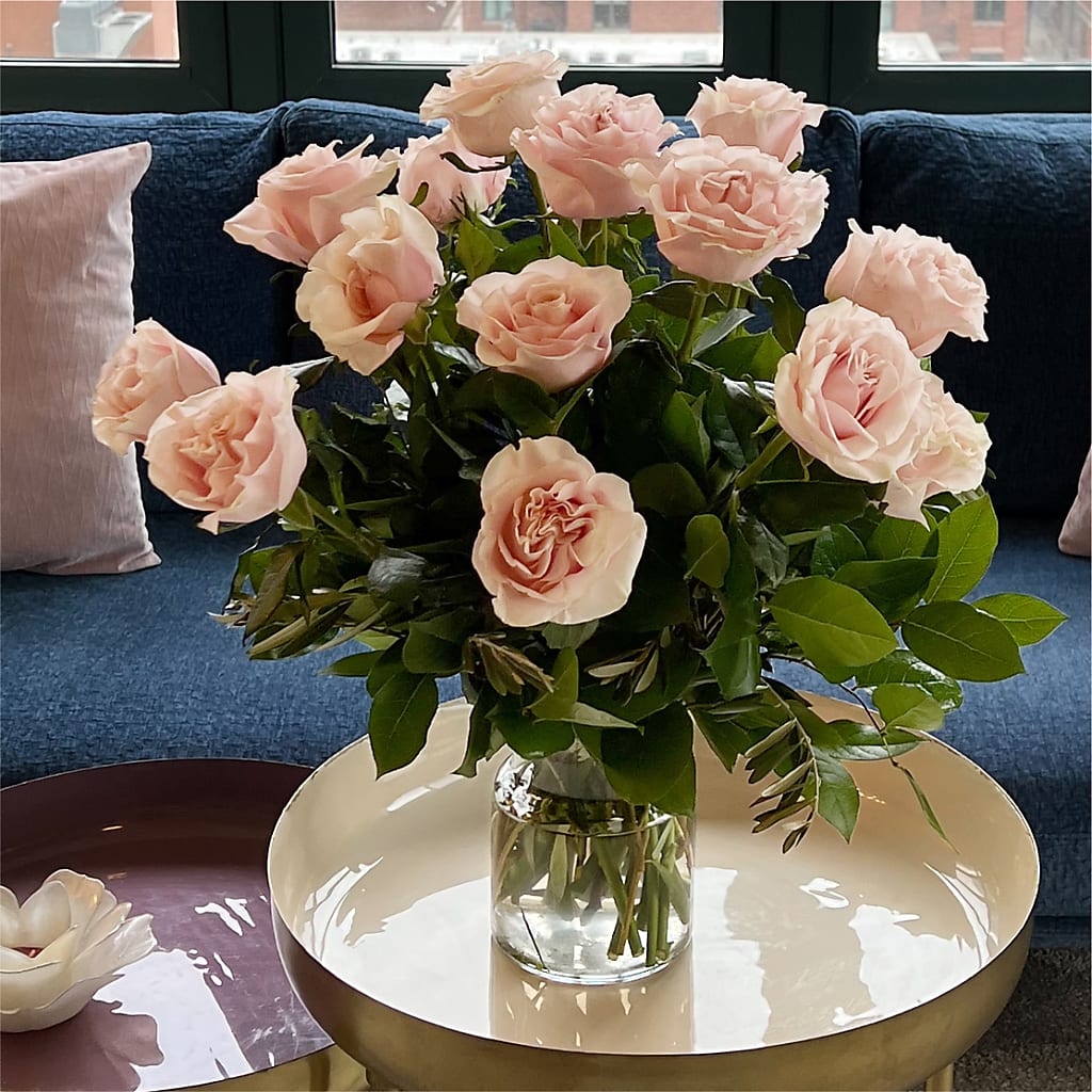 Long Stem Pink Rose Bouquet –  Flower Perez Llc, Allentown PA