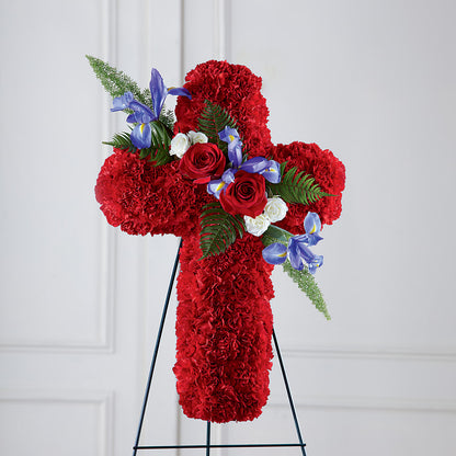 Faithful Hero Floral Cross –  Flower Perez Llc, Allentown PA