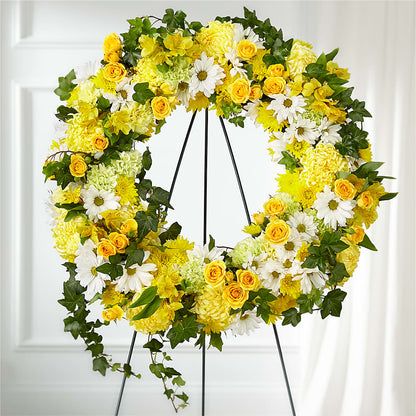 Golden Remembrance Wreath –  Flower Perez Llc, Allentown PA