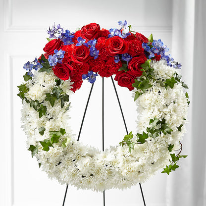 Patriotic Passion Wreath –  Flower Perez Llc, Allentown PA
