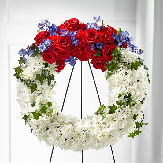 Patriotic Passion Wreath –  Flower Perez Llc, Allentown PA