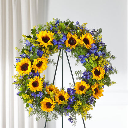 Bright Rays Wreath –  Flower Perez Llc, Allentown PA