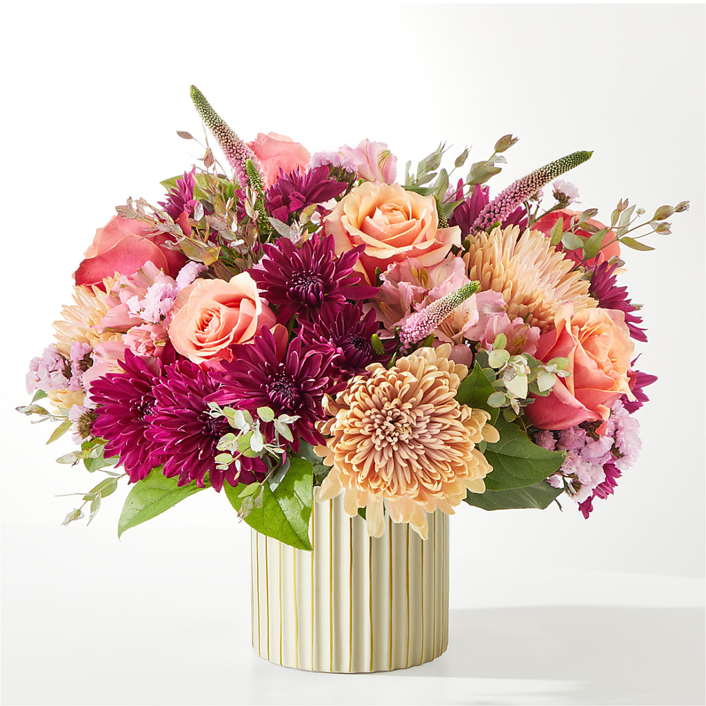 Berry Cobbler Bouquet with Ivory Vase –  Flower Perez Llc, Allentown PA