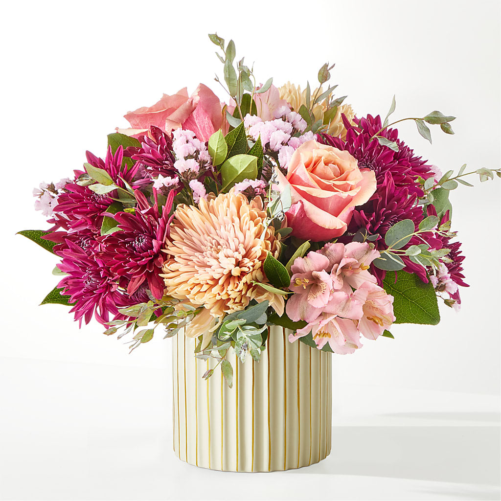 Berry Cobbler Bouquet with Ivory Vase –  Flower Perez Llc, Allentown PA