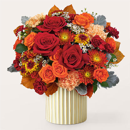 Merlot Bouquet with Ivory Vase –  Flower Perez Llc, Allentown PA