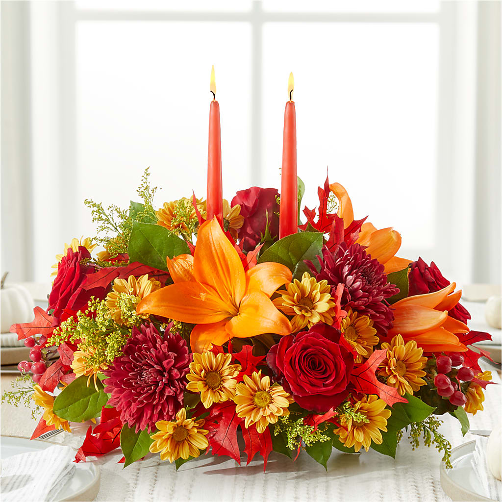 Autumn's Embrace Centerpiece –  Flower Perez Llc, Allentown PA