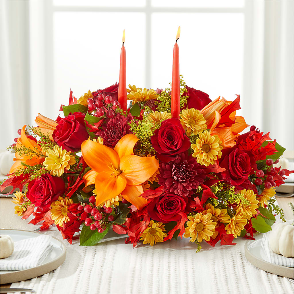 Autumn's Embrace Centerpiece –  Flower Perez Llc, Allentown PA