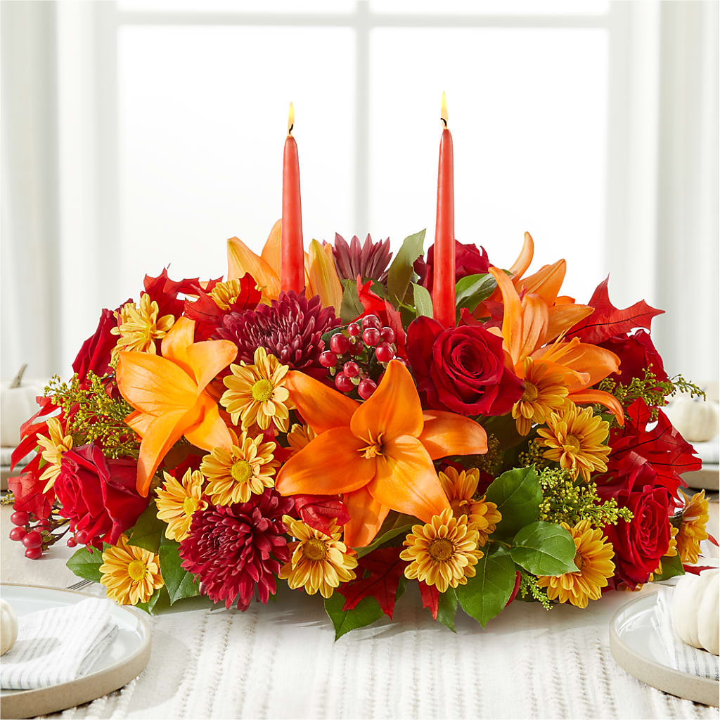 Autumn's Embrace Centerpiece –  Flower Perez Llc, Allentown PA