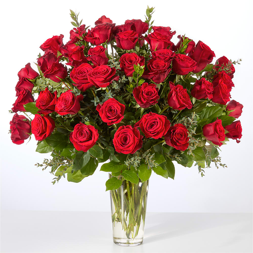 Forever Yours Fifty Stem Red Rose Bouquet –  Flower Perez Llc, Allentown PA