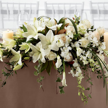 White Linen Arrangement –  Flower Perez Llc, Allentown PA