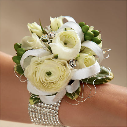 White Wedding Corsage –  Flower Perez Llc, Allentown PA